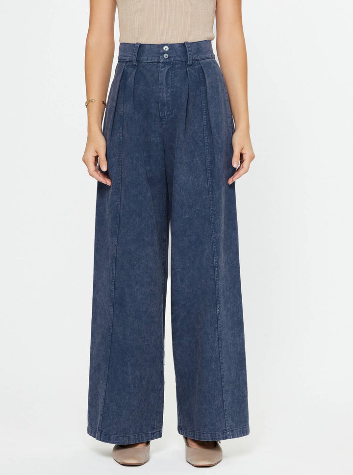 VINTAGE WIDE LEG DENIM PANTS - INDIGO