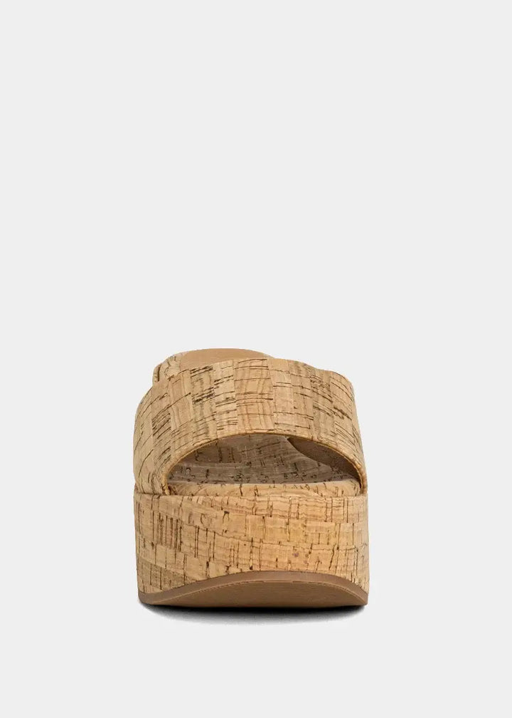 IVY CORK WEDGE SANDAL - NATURAL