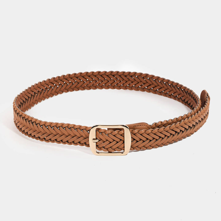 BRAIDED VEGAN LEATHER BELT