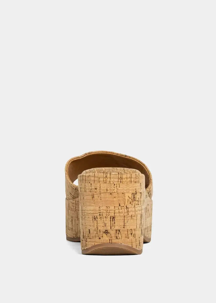 IVY CORK WEDGE SANDAL - NATURAL