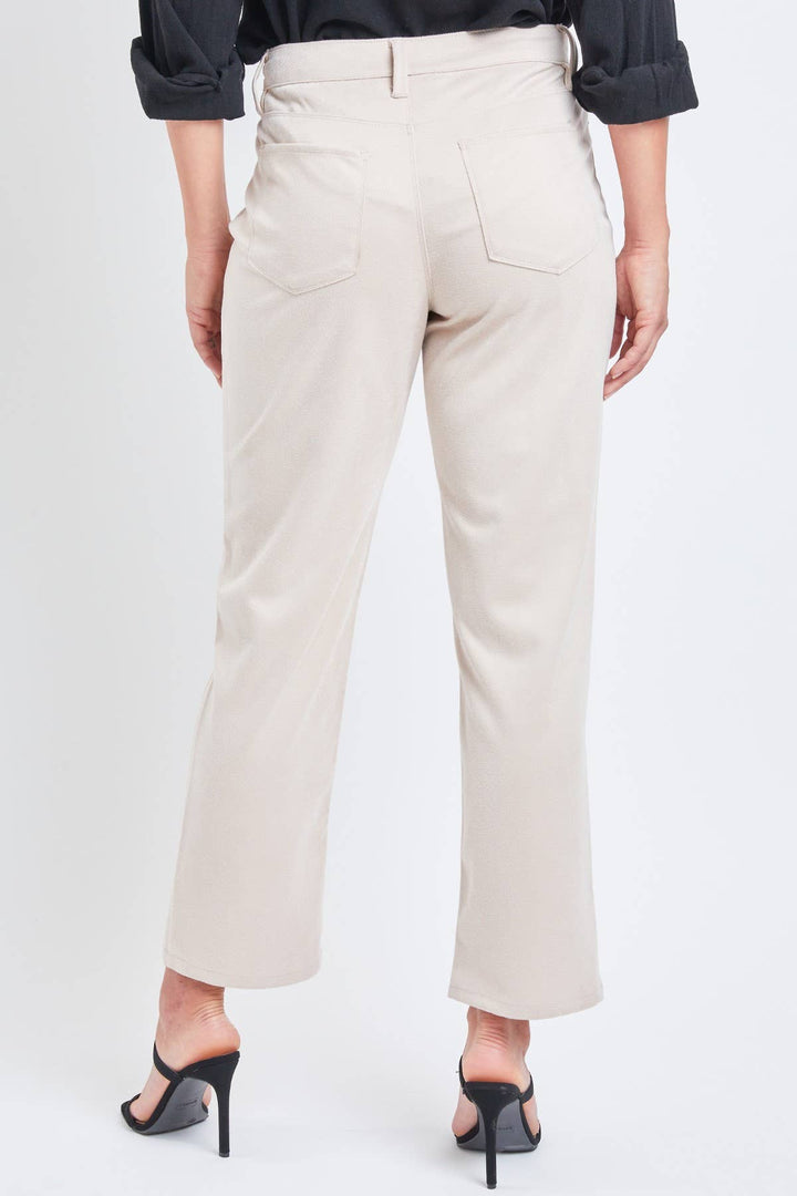 SUEDED TWILL 5 POCKET STRAIGHT LEG PANT - SOFT TAN