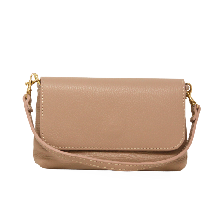 GENUINE ITALIAN LEATHER CROSSBODY CLUTCH