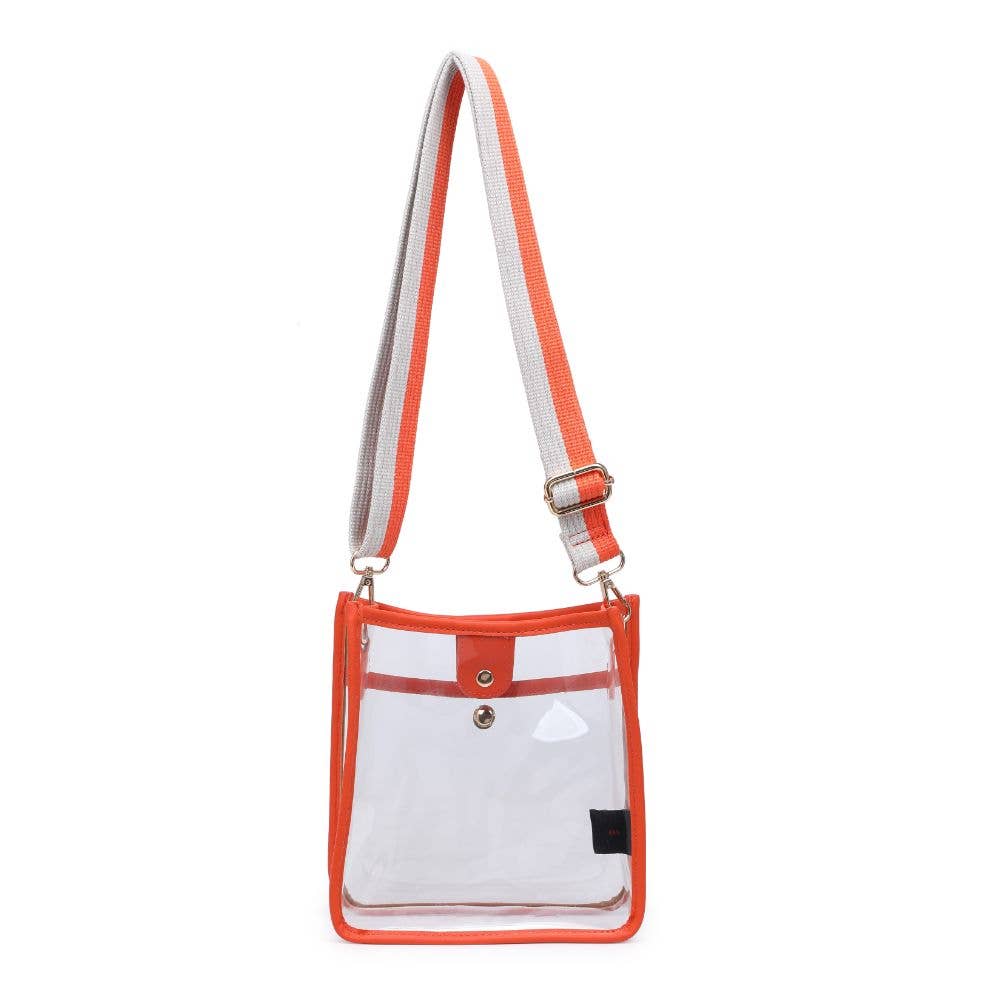 BECKHAM CLEAR STADIUM CROSSBODY - ORANGE