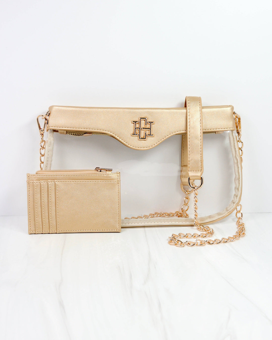 MADI CLEAR CROSSBODY - GOLD