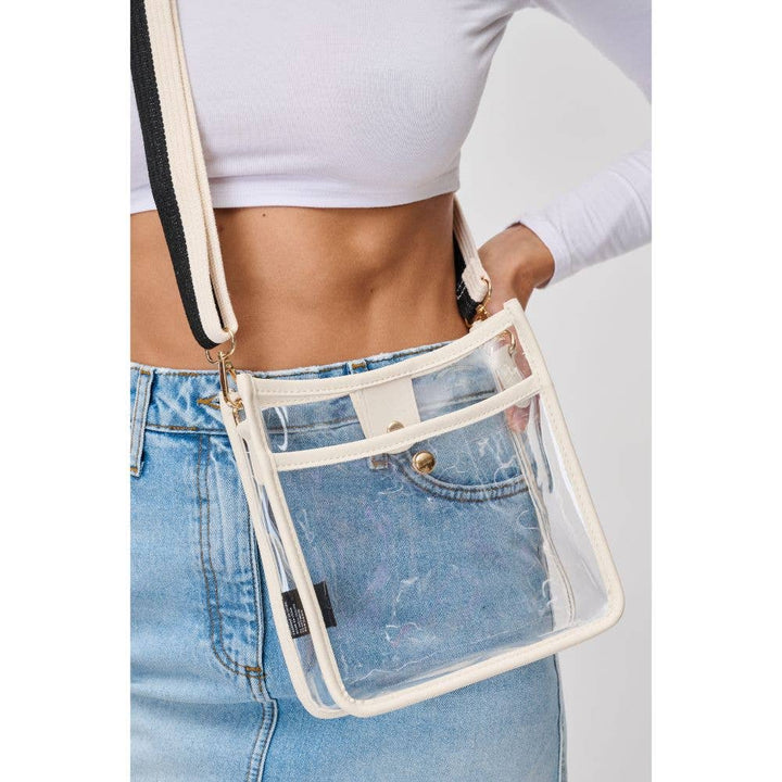 BECKHAM CLEAR STADIUM CROSSBODY - IVORY