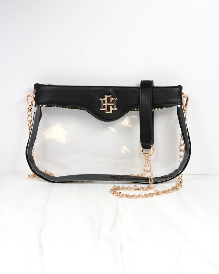 MADI CLEAR CROSSBODY - BLACK
