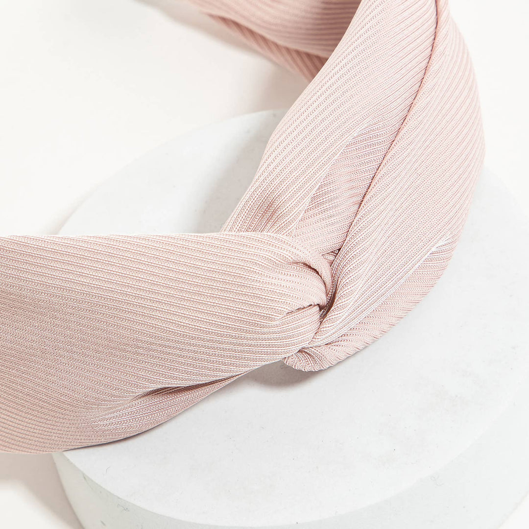 KNOTTED FABRIC HEADBAND - PINK