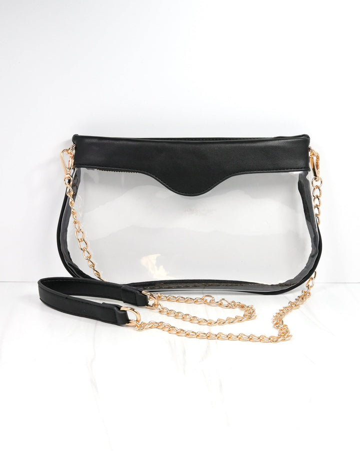 MADI CLEAR CROSSBODY - BLACK