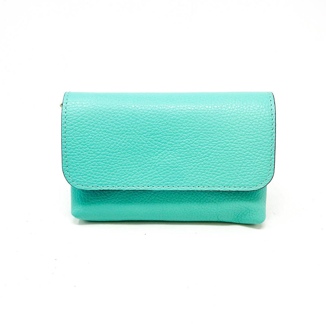 GENUINE ITALIAN LEATHER CROSSBODY CLUTCH