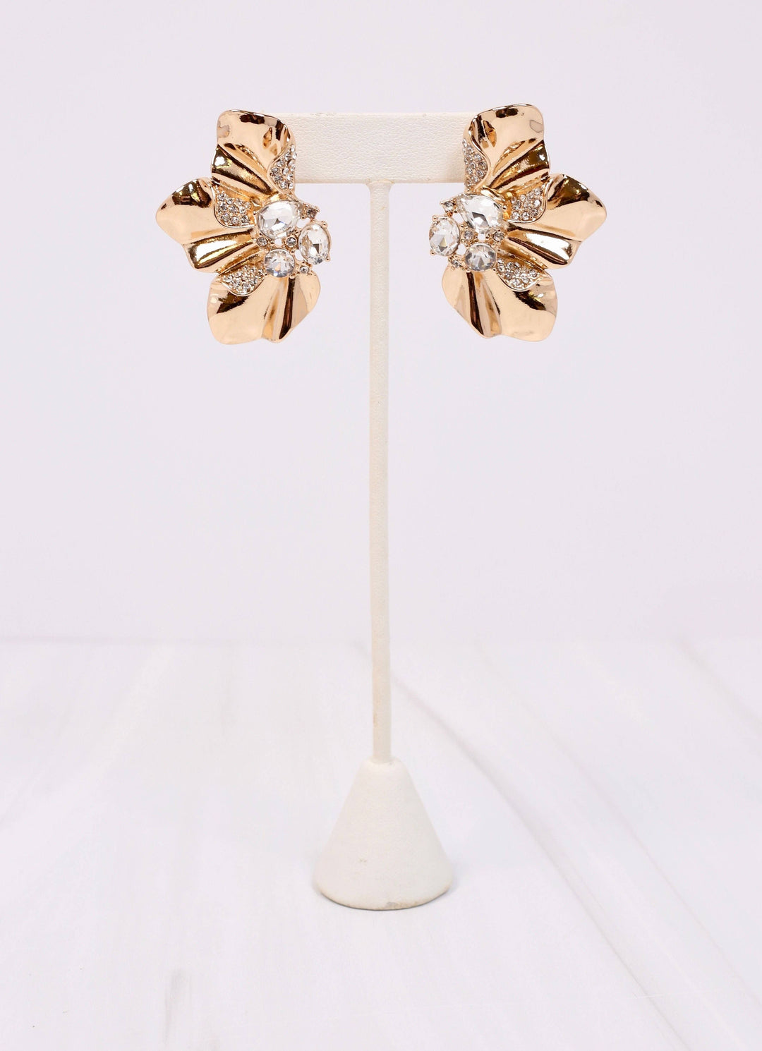 KARINGTON EMBELLISHED FAN EARRINGS