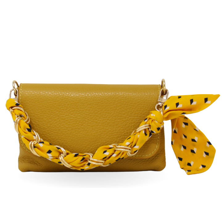 GENUINE ITALIAN LEATHER CROSSBODY CLUTCH