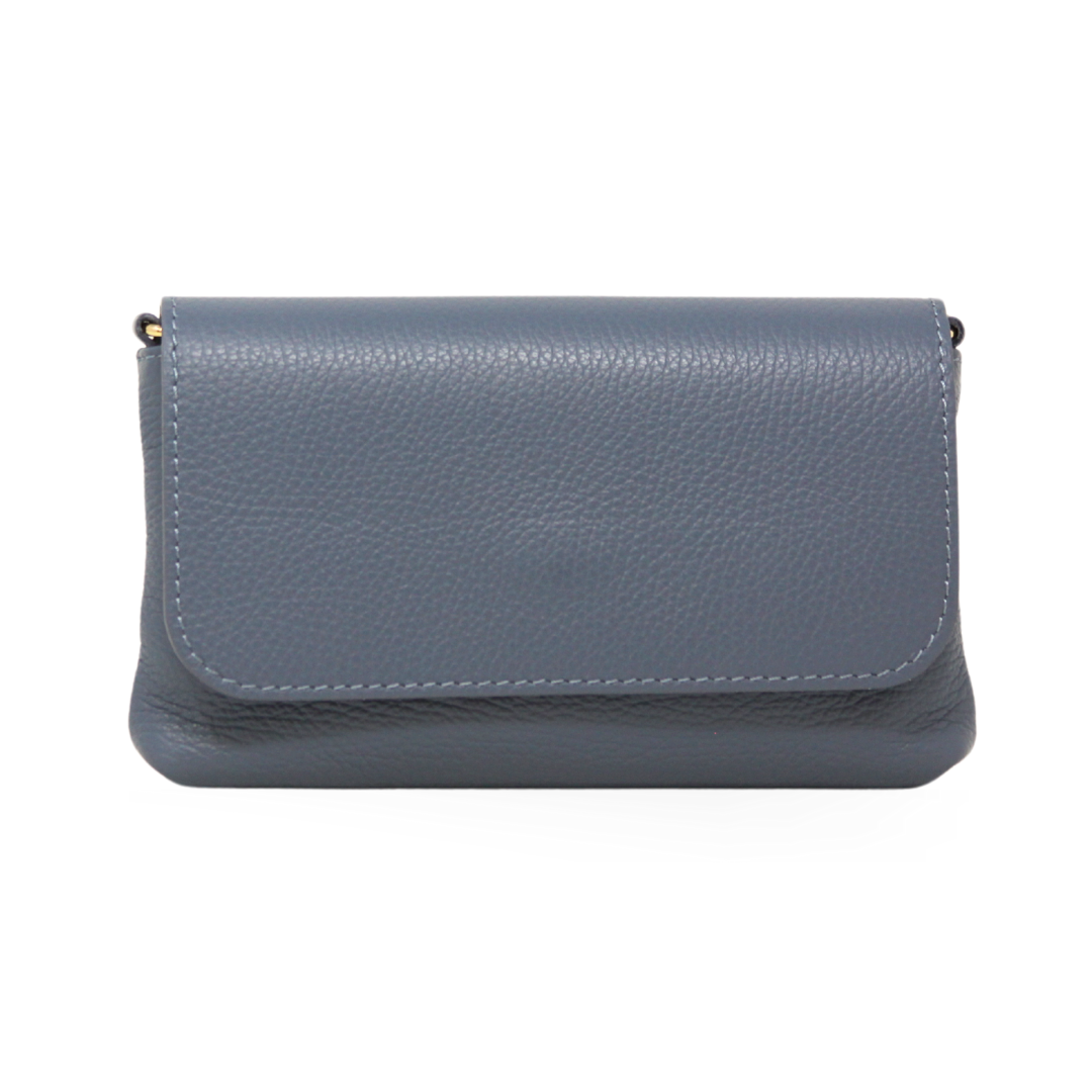 GENUINE ITALIAN LEATHER CROSSBODY CLUTCH