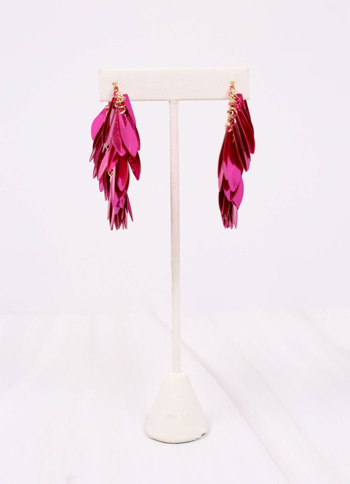 RANSOM SEQUIN HOOPS - FUCHSIA