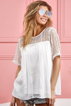 RHOMBUS LACE TOP - IVORY