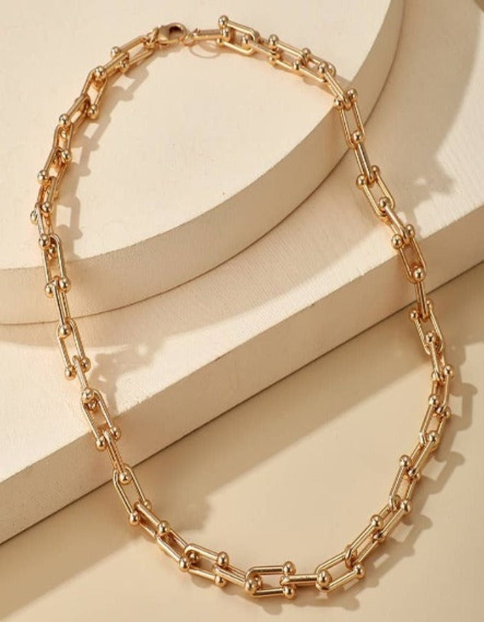 BALL CHAIN NECKLACE - GOLD