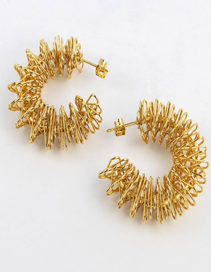 TWISTED ROPE HOOPS - GOLD