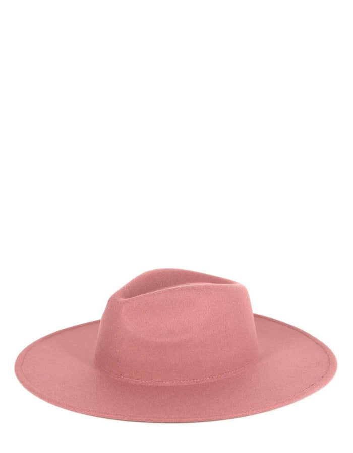SOLID PANAMA HAT - DUST PINK
