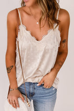 DOTTED PRINT CAMI - BEIGE