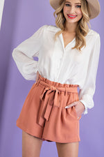 HIGH WAISTED SHORT - CORAL