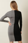 THE YING TO MY YANG DRESS - BLK/GRY